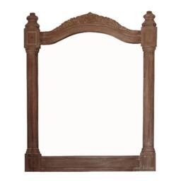 Lock Stock and Barrel Furniture Ltd Belle French Weathered Mirror - Teak - L3 x W50 x H60 cm in Brown - thumbnail 2