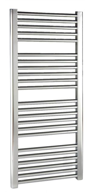 Balterley Heated Vertical Towel Rail Straight Rails 1096 BTU Chrome 1100x 500mm in Silver - image 1