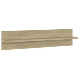 Berkfield Home Wall Shelf 2 pcs Sonoma Oak 80x11.5x18 cm Engineered Wood in Light Tan