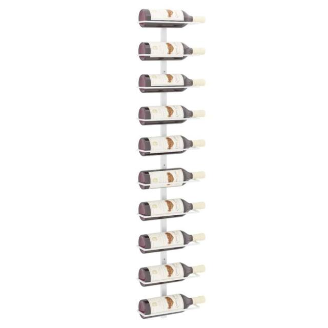 Berkfield Home Wall-mounted Wine Rack for 10 Bottles White Metal - image 1