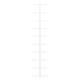 Berkfield Home Wall-mounted Wine Rack for 10 Bottles White Metal - thumbnail 4