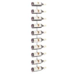 Berkfield Home Wall-mounted Wine Rack for 10 Bottles White Metal - thumbnail 1
