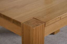 Thats Furniture Kuba 180 x 90 cm Chunky Oak Dining Table & 6 Yale Chairs in Brown - thumbnail 5
