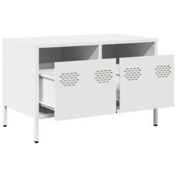 Berkfield Home TV Cabinet White 68x39x43.5 cm Cold-rolled Steel - thumbnail 5