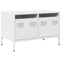 Berkfield Home TV Cabinet White 68x39x43.5 cm Cold-rolled Steel - thumbnail 1