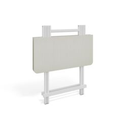 Living and Home 70x70cm Folding Wooden Dining Table Outdoor Portable Camping Table in White - Size: 70x70 cm - thumbnail 8