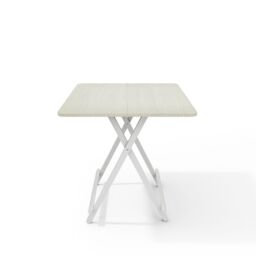 Living and Home 70x70cm Folding Wooden Dining Table Outdoor Portable Camping Table in White - Size: 70x70 cm - thumbnail 5