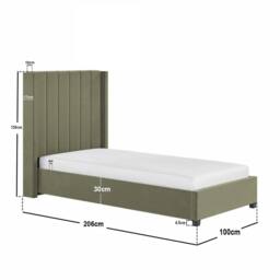 Flair Tiggy Single Ottoman Bed Velvet in Green - thumbnail 6