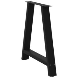 Berkfield Home Coffee Table Legs A-Shaped 2 pcs Black¬†70x(72-73) cm Steel in Black - thumbnail 4