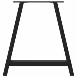 Berkfield Home Coffee Table Legs A-Shaped 2 pcs Black¬†70x(72-73) cm Steel in Black - thumbnail 5