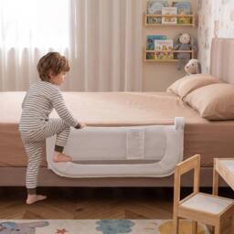 CASART Foldable Toddler Bed Rail 80 cm Long Adjustable Baby Bed Rail Guard in White - thumbnail 5