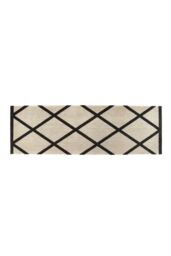 My Mat Washable Nylon Border Geo Indoor Mat in Cream - Size: 50 cm x 150 cm - thumbnail 1