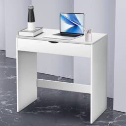 EONLION White Wooden Dressing Table Vanity Computer Desk - Size: 100 cm - thumbnail 3