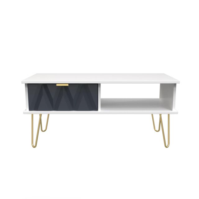Ready Assembled 2 U Dallas 1 Drawer Coffee Table (Ready Assembled) in Dark Blue - image 1