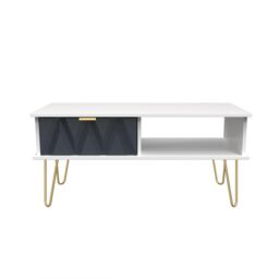 Ready Assembled 2 U Dallas 1 Drawer Coffee Table (Ready Assembled) in Dark Blue