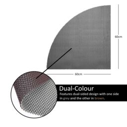 Nicoman Reversible Dual-Colour PVC Anti Slip Corner Shower Mat Bath Mat - Quadrant 60x60cm in Grey - Size: 60x60 cm - thumbnail 2