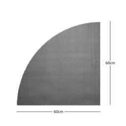 Nicoman Reversible Dual-Colour PVC Anti Slip Corner Shower Mat Bath Mat - Quadrant 60x60cm in Grey - Size: 60x60 cm - thumbnail 3