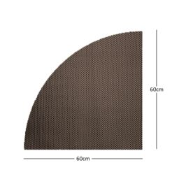 Nicoman Reversible Dual-Colour PVC Anti Slip Corner Shower Mat Bath Mat - Quadrant 60x60cm in Grey - Size: 60x60 cm - thumbnail 4
