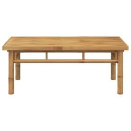 Berkfield Home Coffee Table 90x50x35 cm Bamboo in Brown - Size: 90 x 50 x 35 cm - thumbnail 3