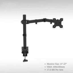 "VOGREX Single 13-27"" Monitor Desk Mount Arm Bracket in Black"