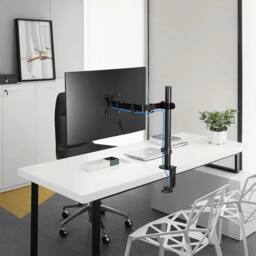 "VOGREX Single 13-27"" Monitor Desk Mount Arm Bracket in Black" - thumbnail 2