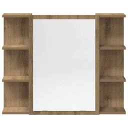 Berkfield Home Durable 3 Piece Bathroom Furniture Set Artisan Oak Engineered Wood in Brown - thumbnail 6