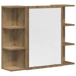 Berkfield Home Durable 3 Piece Bathroom Furniture Set Artisan Oak Engineered Wood in Brown - thumbnail 9