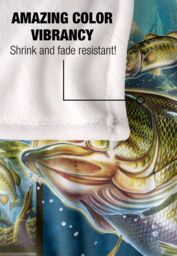 JQ Licensing Bass Fishing Silky Touch Super Soft Throw Blanket 152 X 127 cm in White - thumbnail 4