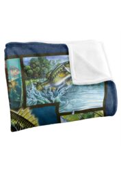 JQ Licensing Bass Fishing Silky Touch Super Soft Throw Blanket 152 X 127 cm in White - thumbnail 3