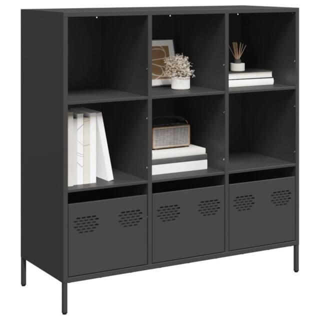 Berkfield Home Highboard¬†Black 101.5x39x103.5 cm Steel in Black - image 1