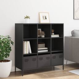 Berkfield Home Highboard¬†Black 101.5x39x103.5 cm Steel in Black - thumbnail 3
