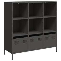 Berkfield Home Highboard¬†Black 101.5x39x103.5 cm Steel in Black - thumbnail 2