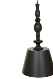 Orsina Matte Black Ceiling Pendant, Dome Suspension Light With Adjustable Cord, Lightweight Iron Hanging Lamp - thumbnail 4
