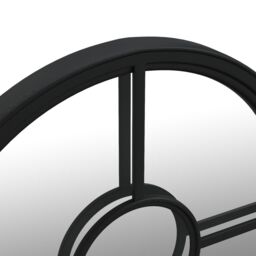 Berkfield Home Mirror Black 60x4 cm Iron Round for Indoor Use - thumbnail 5
