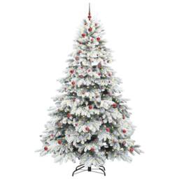 Berkfield Home Artificial Christmas Tree with 300 LEDs Green 240 cm PE & PVC - thumbnail 3