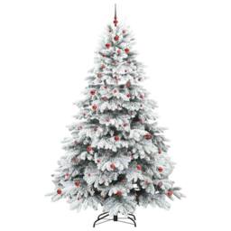 Berkfield Home Artificial Christmas Tree with 300 LEDs Green 240 cm PE & PVC - thumbnail 4