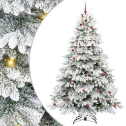 Berkfield Home Artificial Christmas Tree with 300 LEDs Green 240 cm PE & PVC - thumbnail 2