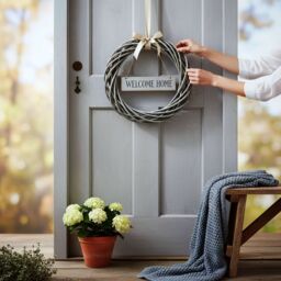 Red Hamper Wicker Small Antique Wash Ring Wreath in Brown - thumbnail 2