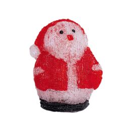 Samuel Alexander 19cm Acrylic Sitting Christmas Santa With 16 Ice White LEDs in Red - thumbnail 1