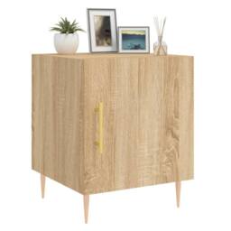Berkfield Home Bedside Cabinets 2 pcs Sonoma Oak 40x40x50 cm Engineered Wood in Brown - Size: 40 x 40 x 50 cm - thumbnail 4
