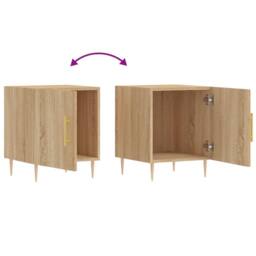 Berkfield Home Bedside Cabinets 2 pcs Sonoma Oak 40x40x50 cm Engineered Wood in Brown - Size: 40 x 40 x 50 cm - thumbnail 9