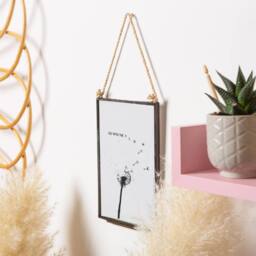 "Nicola Spring 2x Hanging Metal Photo Frames - 5"" x 7"" - Picture Frame Wall Mounted Frame with Rope in Black" - thumbnail 7