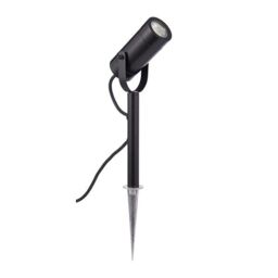 Netlighting Palin Outdoor Spike Light Matt Black Glass IP44 GU10 - thumbnail 2