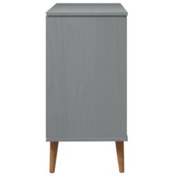 Berkfield Home Drawer Cabinet MOLDE Grey 80x40x80 cm Solid Wood Pine - Size: 80 x 40 x 80 cm - thumbnail 6