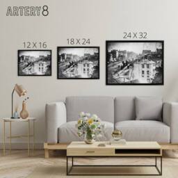"Artery8 Daguerre Boulevard Du Temple Paris Framed Canvas Wall Art Print in Grey - Size: W12"" x H16""" - thumbnail 4