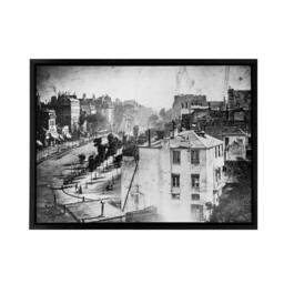 "Artery8 Daguerre Boulevard Du Temple Paris Framed Canvas Wall Art Print in Grey - Size: W12"" x H16""" - thumbnail 1