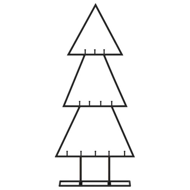 Berkfield Home Metal Christmas Tree for Decoration Black 60 cm - image 1