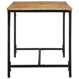 Berkfield Home Dining Table 140x70x75 cm Solid Wood Rough Mango in Brown - Size: 140 x 70 x 75 cm - thumbnail 3