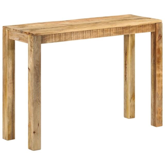 Berkfield Home Console Table 110x35x76 cm Rough Mango Wood in Brown - Size: 110 x 35 x 76 cm - image 1