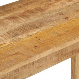 Berkfield Home Console Table 110x35x76 cm Rough Mango Wood in Brown - Size: 110 x 35 x 76 cm - thumbnail 5